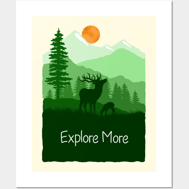 Explore More Mountains Wall Art by Tebscooler